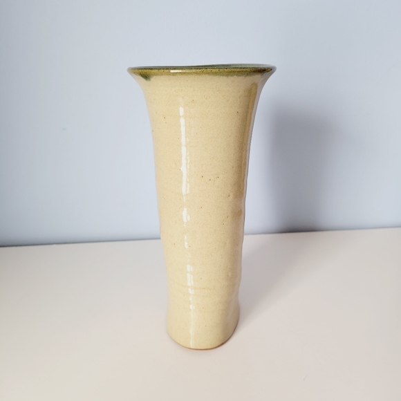 Studio Pottery Pitcher Vase Signed Hand Thrown Large Handle - Picture 6 of 14